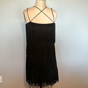 ZARA Fringe flapper mini dress